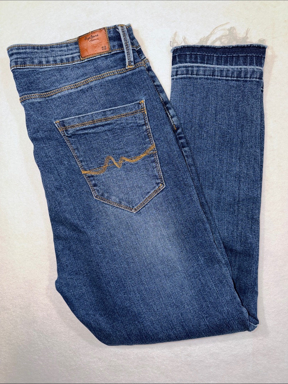 Pepe Jeans London Stella Dion Ankle Skinny Jeans in Dark Blue Wash